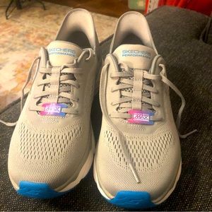 Grey Skechers Slip-Ins